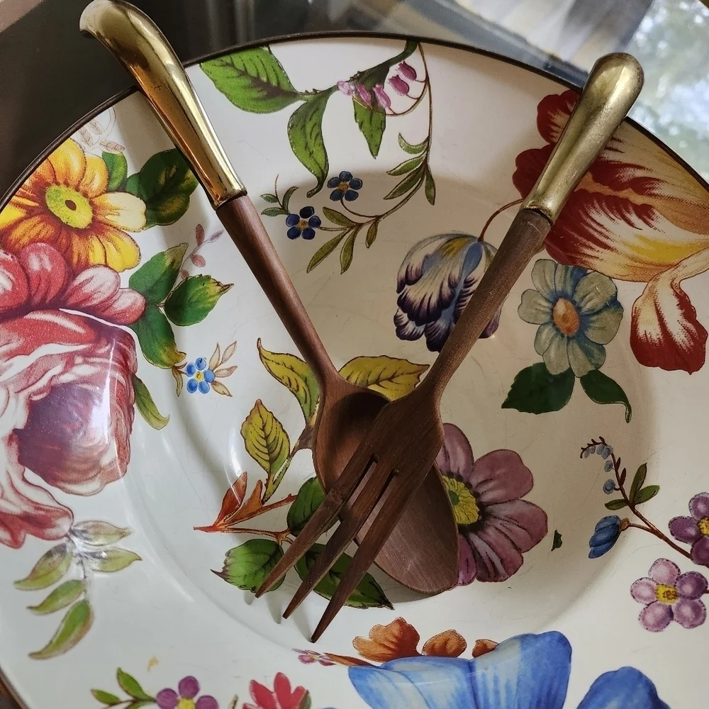 Wooden Utensils With solid brass handles